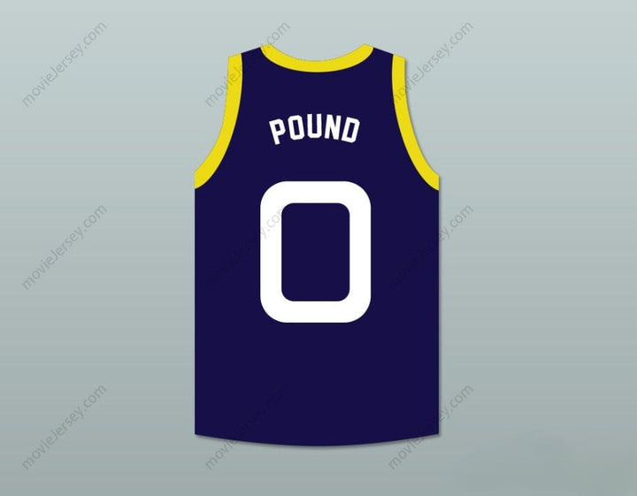CUSTOM ANY Name Number  POUND 0 MONSTARS DARK BLUE BASKETBALL JERSEY SPACE JAM Top Stitched S-6XL