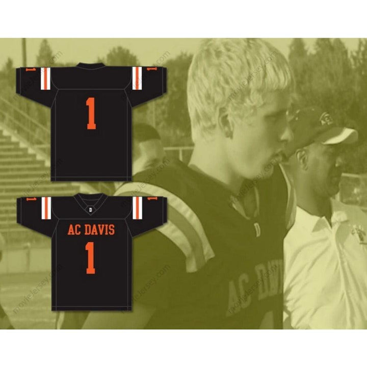 CUSTOM ANY Name Number COOPER KUPP 1 A.C. DAVIS HIGH SCHOOL PIRATES BLACK Football Jersey Top Stitched S-6XL