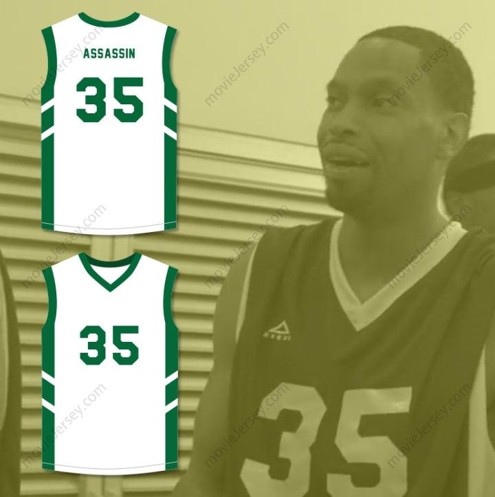 CUSTOM ANY Name Number JERRY 'ASSASSIN' DUPREE 35 WHITE BASKETBALL JERSEY DENNIS RODMAN'S BIG BANG IN PYONGYANG Top Stitched S-6XL