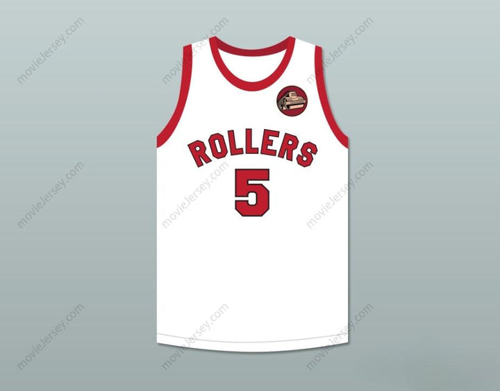 CUSTOM ANY Name Number KENNY SAILORS 5 PROVIDENCE STEAMROLLERS WHITE BASKETBALL JERSEY WITH PATCH 2 Top Stitched S-6XL