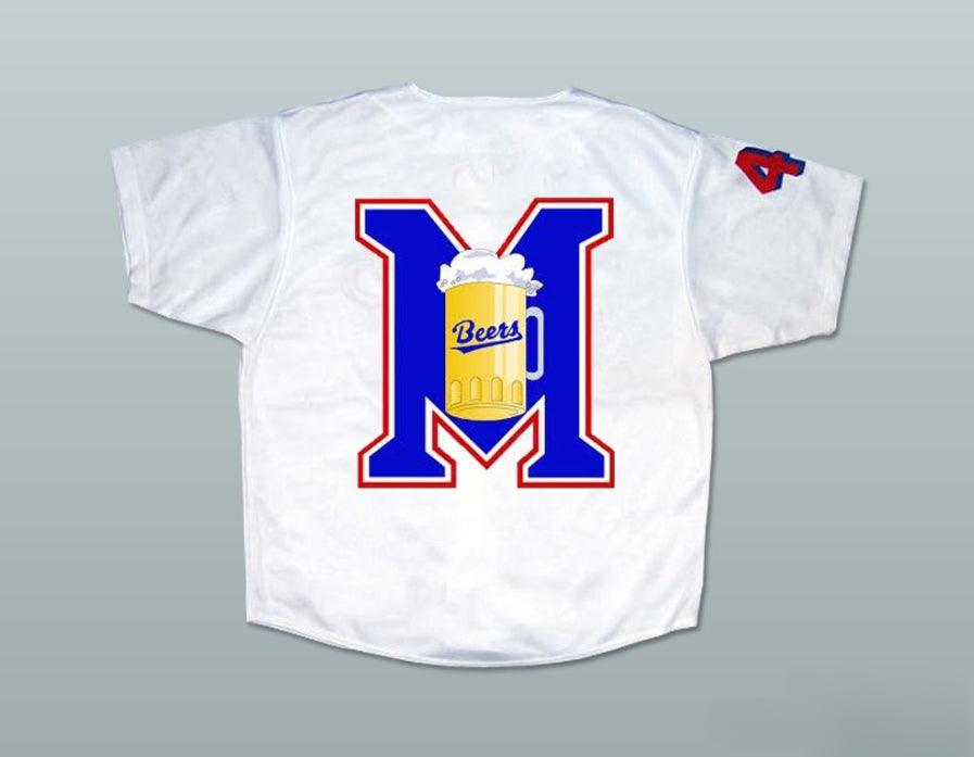 Custom Any Name Number BASEKETBALL TREY PARKER JOE COOPER 44 MILWAUKEE BEERS BASEBALL JERSEY Top Stitched S-6XL