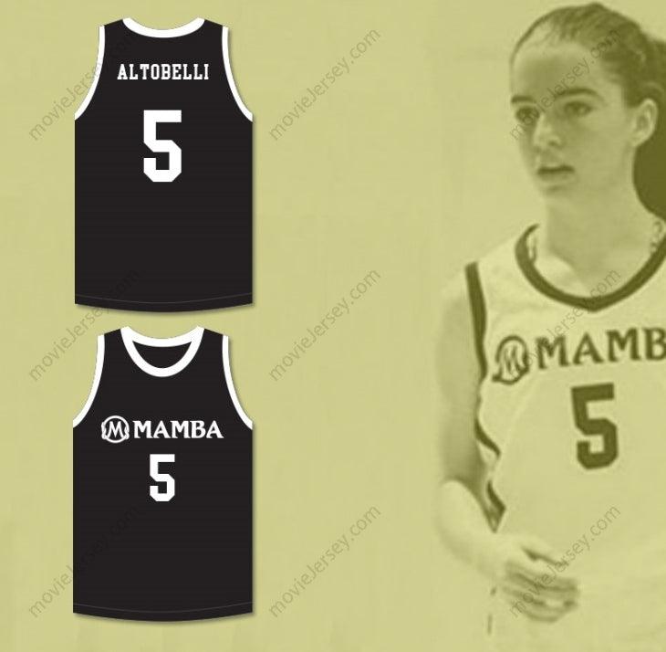 CUSTOM ANY Name Number ALYSSA ALTOBELLI 5 MAMBA BALLERS BLACK BASKETBALL JERSEY VERSION 4 Top Stitched S-6XL