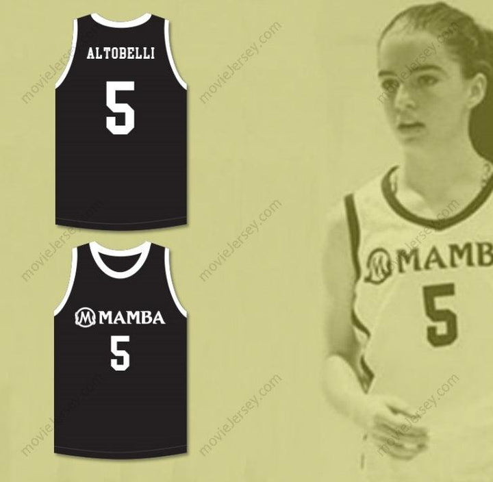 CUSTOM ANY Name Number ALYSSA ALTOBELLI 5 MAMBA BALLERS BLACK BASKETBALL JERSEY VERSION 4 Top Stitched S-6XL