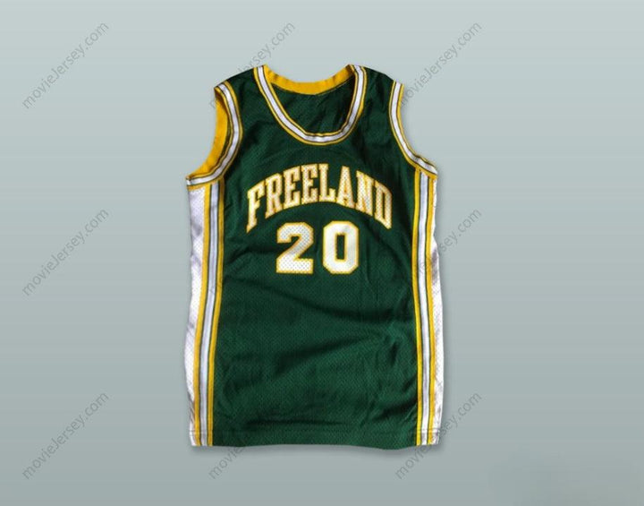 CUSTOM ANY Name Number FREELAND 20 DARK GREEN BASKETBALL JERSEY Top Stitched S-6XL