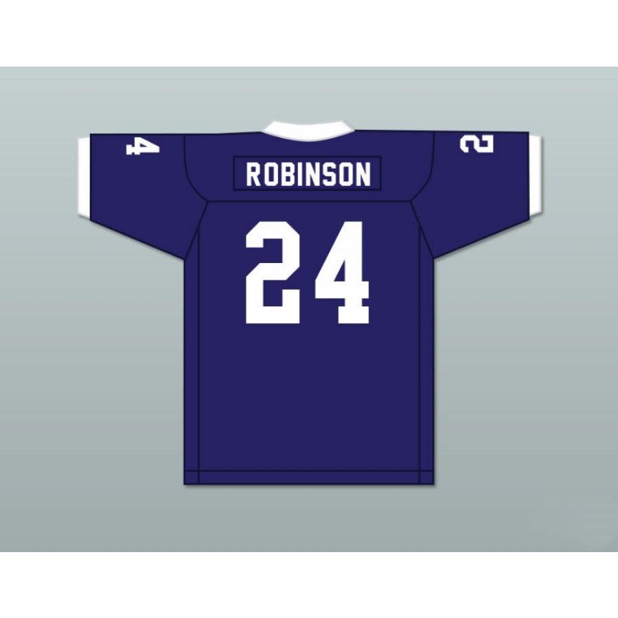 CUSTOM ANY Name Number BENNY ROBINSON 24 SAINTS HIGH SCHOOL NAVY BLUE Football Jersey Top Stitched S-6XL