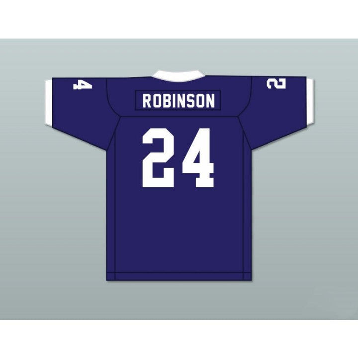 CUSTOM ANY Name Number BENNY ROBINSON 24 SAINTS HIGH SCHOOL NAVY BLUE Football Jersey Top Stitched S-6XL