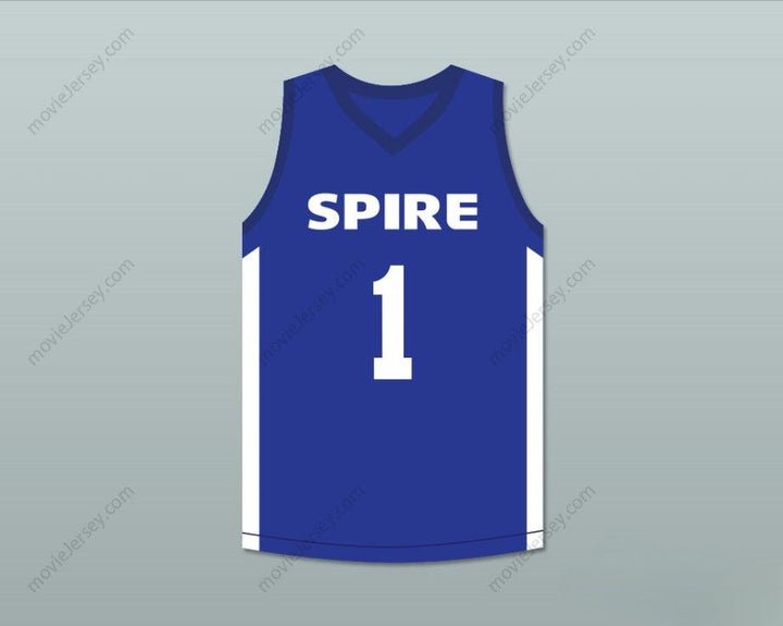 CUSTOM ANY Name Number LAMELO BALL 1 SPIRE  BLUE BASKETBALL JERSEY Top Stitched S-6XL