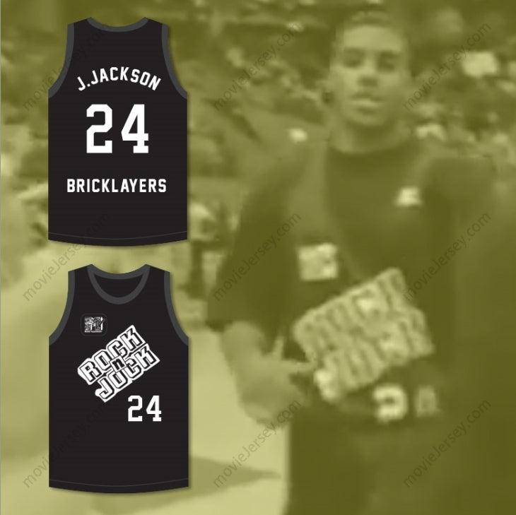 CUSTOM ANY Name Number JIM JACKSON 24 BRICKLAYERS BASKETBALL JERSEY 3RD ANNUAL ROCK N' JOCK B-BALL JAM 1993 Top Stitched S-6XL