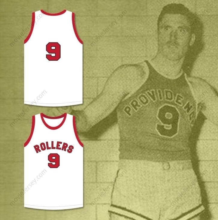 CUSTOM ANY Name Number BOB HUBBARD 9 PROVIDENCE STEAMROLLERS WHITE BASKETBALL JERSEY 3 Top Stitched S-6XL