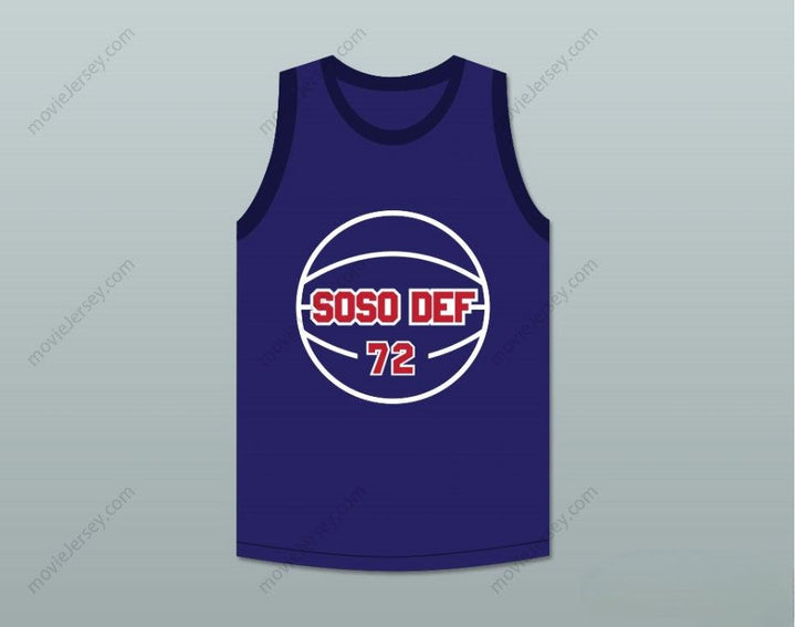 CUSTOM ANY Name Number DRU HILL IN MY BED JERMAINE DUPRI SOSO DEF 72 BASKETBALL JERSEY Top Stitched S-6XL