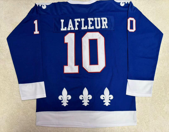 Custom Any Name Number GUY LAFLEUR 10 QUEBEC NORDIQUES HOCKEY JERSEY Top Stitched S-6XL