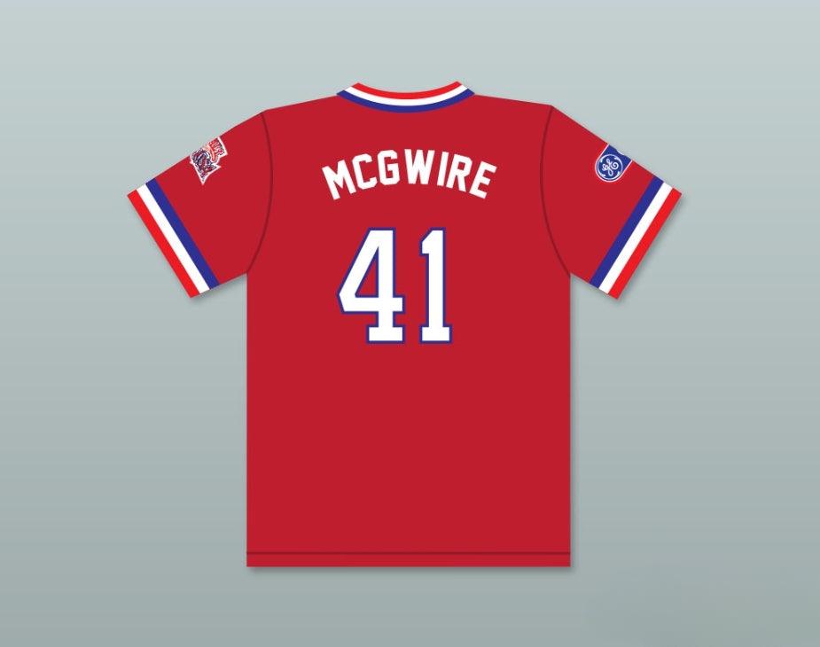 Custom Any Name Number MARK MCGWIRE 41 1984 USA TEAM RED BASEBALL JERSEY Top Stitched S-6XL