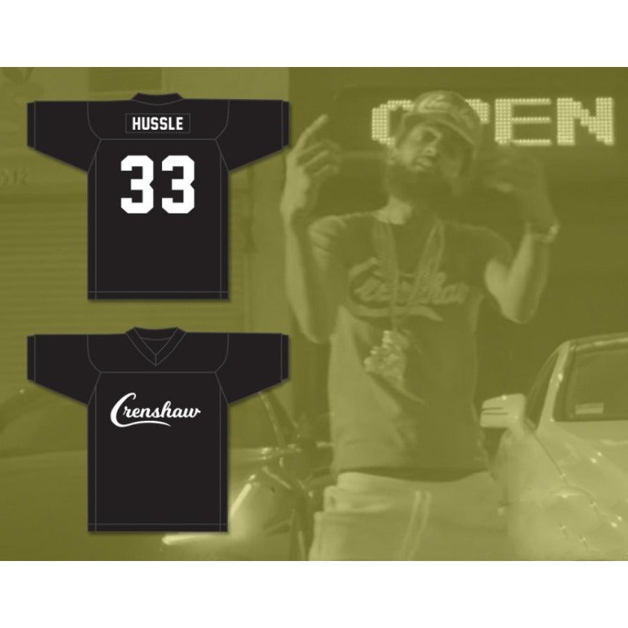 CUSTOM ANY Name Number NIPSEY HUSSLE 33 CRENSHAW Football Jersey Top Stitched S-6XL