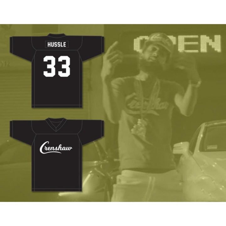 CUSTOM ANY Name Number NIPSEY HUSSLE 33 CRENSHAW Football Jersey Top Stitched S-6XL