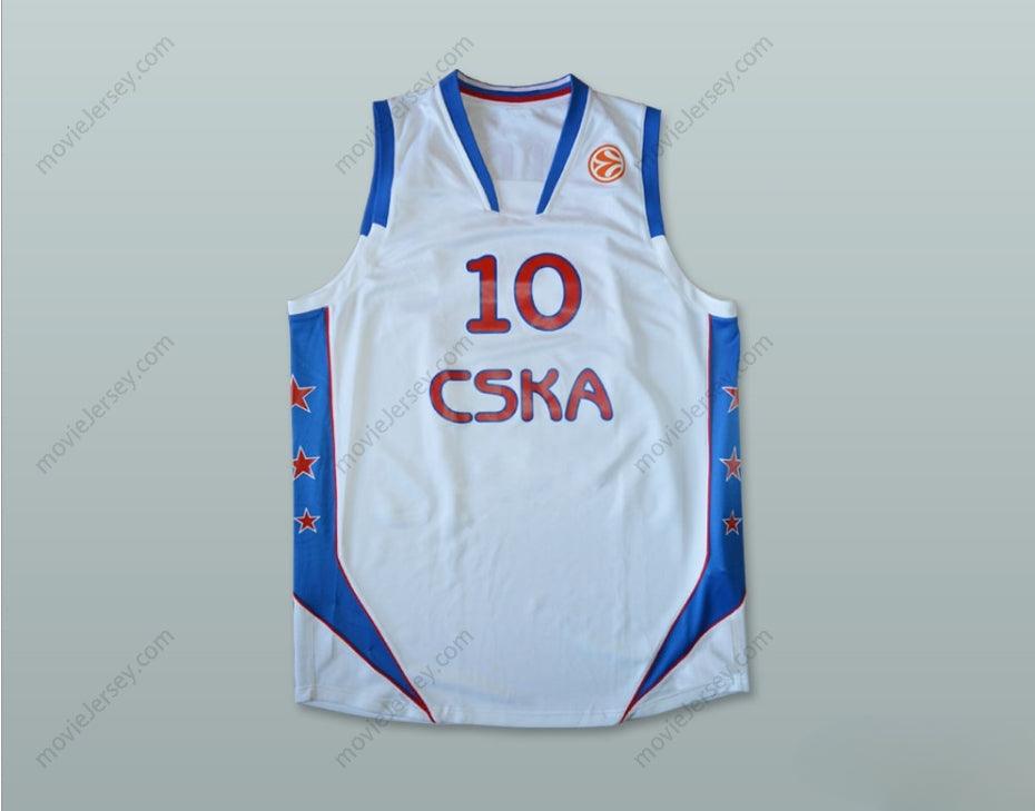 CUSTOM ANY Name Number JOHN ROBERT HOLDEN 10 CSKA MOSCOW BASKETBALL JERSEY Top Stitched S-6XL