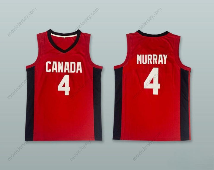CUSTOM ANY Name Number JAMAL MURRAY 4 TEAM CANADA RED BASKETBALL JERSEY Top Stitched S-6XL
