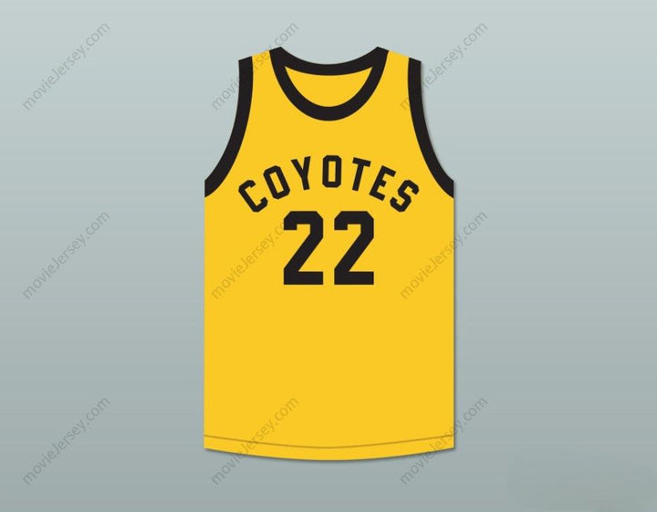 CUSTOM ANY Name Number PHIL JACKSON 22  HIGH SCHOOL COYOTES YELLOW BASKETBALL JERSEY Top Stitched S-6XL