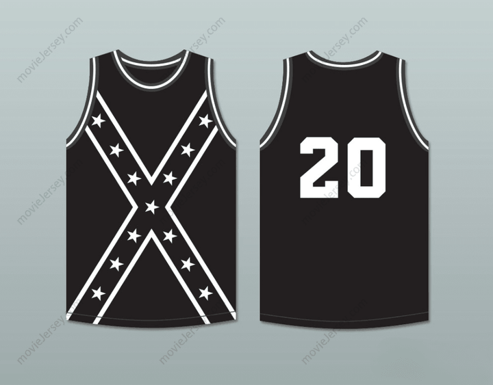 CUSTOM ANY Name Number BLACK AND WHITE RECLAIMED CONFEDERATE FLAG BASKETBALL JERSEY Top Stitched S-6XL