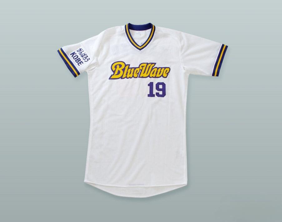 Custom Any Name Number CHIHIRO KANEKO 19 ORIX BLUEWAVE BASEBALL JERSEY Top Stitched S-6XL