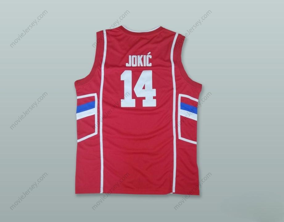CUSTOM ANY Name Number NIKOLA JOKIC 14 SERBIA RED BASKETBALL JERSEY Top Stitched S-6XL