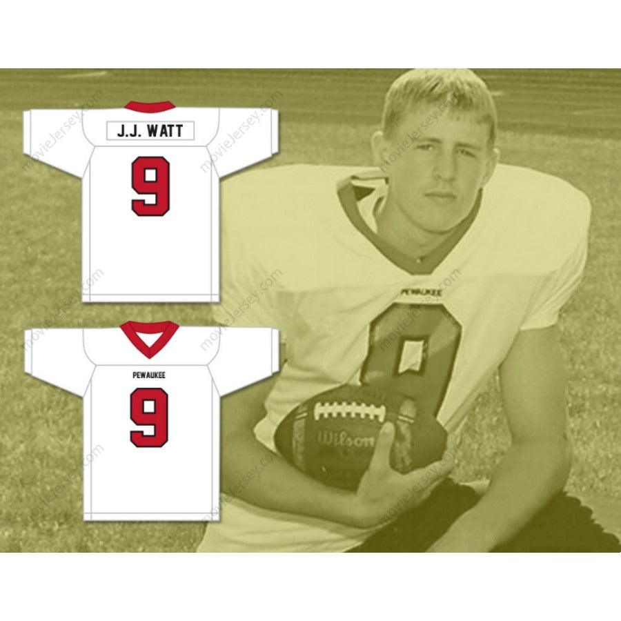 CUSTOM JJ WATT 9 HIGH SCHOOL PIRATES WHITE FOOTBALL JERSEY All S-6XL