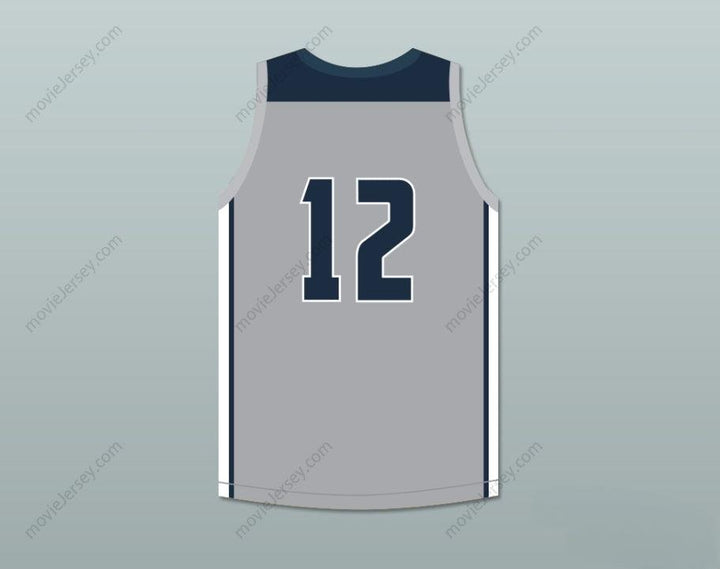 CUSTOM ANY Name Number JA MORANT 12   HORNETS GRAY BASKETBALL JERSEY 1 Top Stitched S-6XL