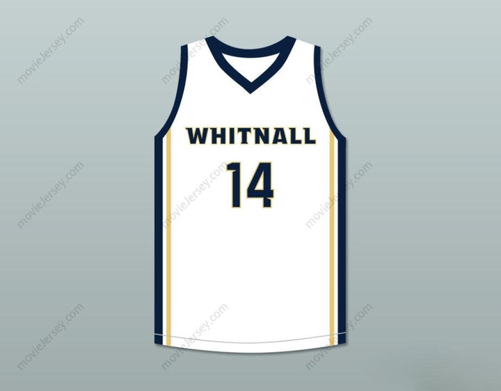 CUSTOM ANY Name Number PLAYER 14 WHITNALL HIGH SCHOOL FALCONS WHITE BASKETBALL JERSEY 2 Top Stitched S-6XL