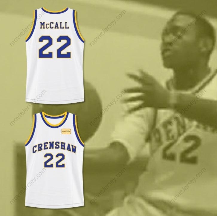 CUSTOM ANY Name Number QUINCY MCCALL 22 CRENSHAW HIGH SCHOOL BASKETBALL JERSEY WITH LOVE AND BASKETBALL PATCH Top Stitched S-6XL