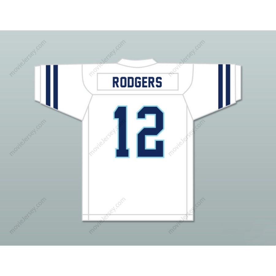 CUSTOM ANY Name Number AARON RODGERS 12 PLEASANT VALLEY HIGH SCHOOL VIKINGS WHITE FOOTBALL JERSEY Top Stitched S-6XL
