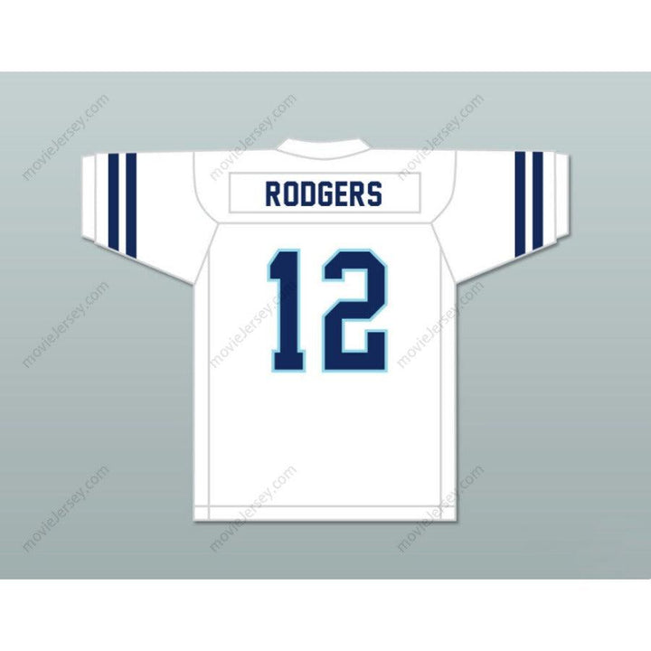 CUSTOM ANY Name Number AARON RODGERS 12 PLEASANT VALLEY HIGH SCHOOL VIKINGS WHITE FOOTBALL JERSEY Top Stitched S-6XL