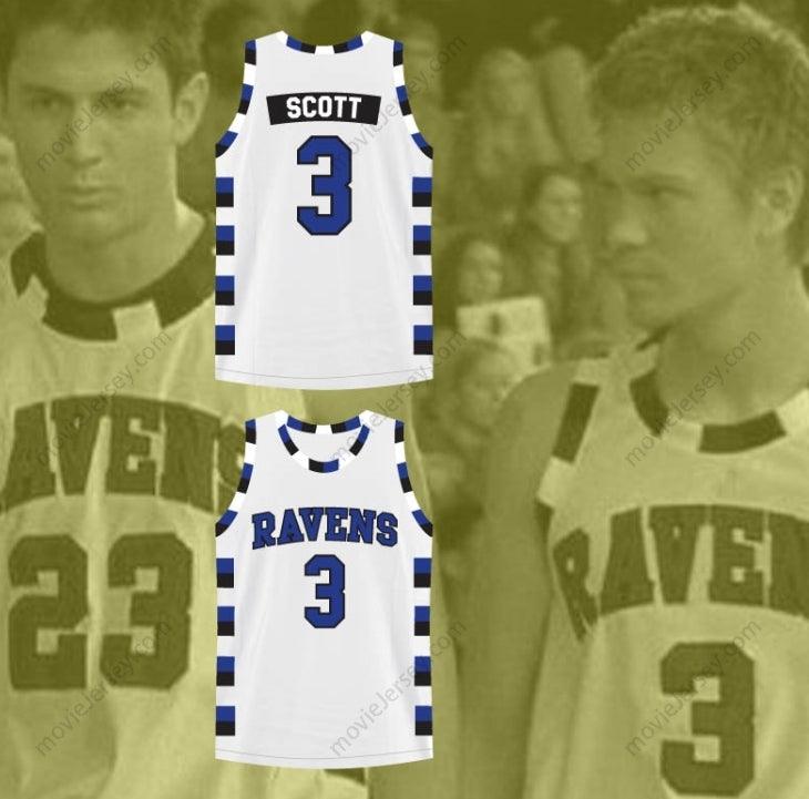 CUSTOM ANY Name Number LUCAS SCOTT 3 ONE TREE HILL RAVENS BASKETBALL JERSEY Top Stitched S-6XL