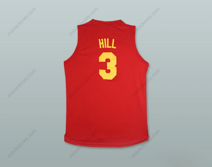 CUSTOM ANY Name Number GEORGE HILL 3 HICKORY HOOSIERS BASKETBALL JERSEY Top Stitched S-6XL