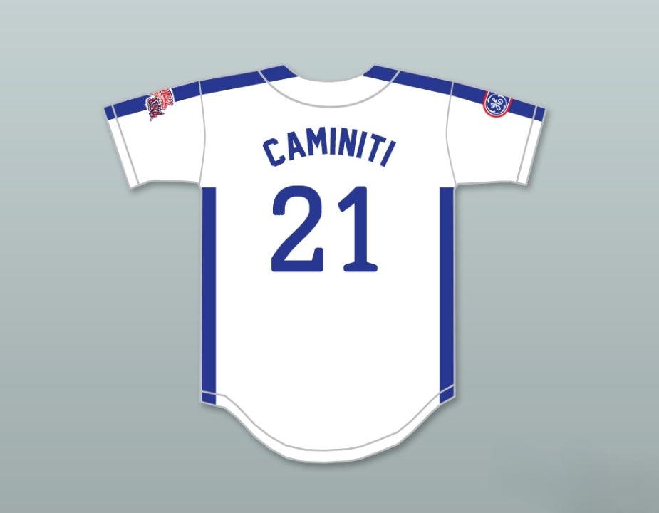 Custom Any Name Number KEN CAMINITI 21 1984 USA TEAM WHITE BUTTON DOWN BASEBALL JERSEY Top Stitched S-6XL