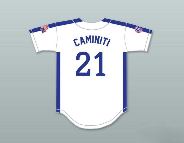 Custom Any Name Number KEN CAMINITI 21 1984 USA TEAM WHITE BUTTON DOWN BASEBALL JERSEY Top Stitched S-6XL