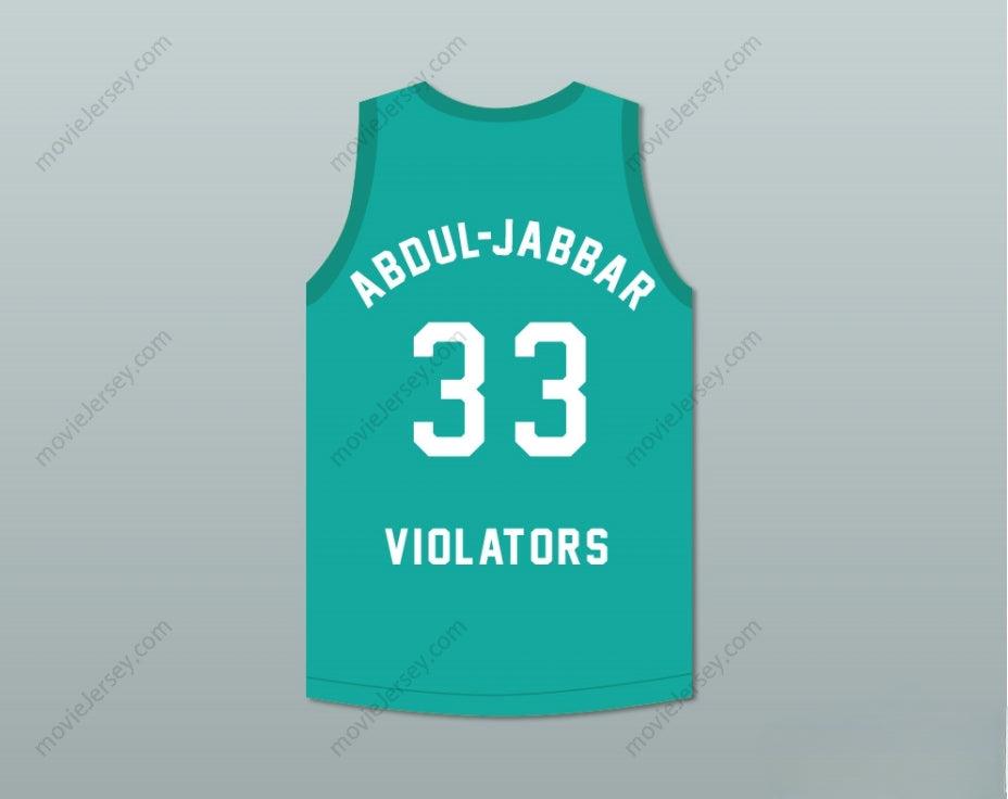 CUSTOM ANY Name Number KAREEM ABDUL-JABBAR 33 VIOLATORS BASKETBALL JERSEY 3RD ANNUAL ROCK N' JOCK B-BALL JAM 1993 Top Stitched S-6XL