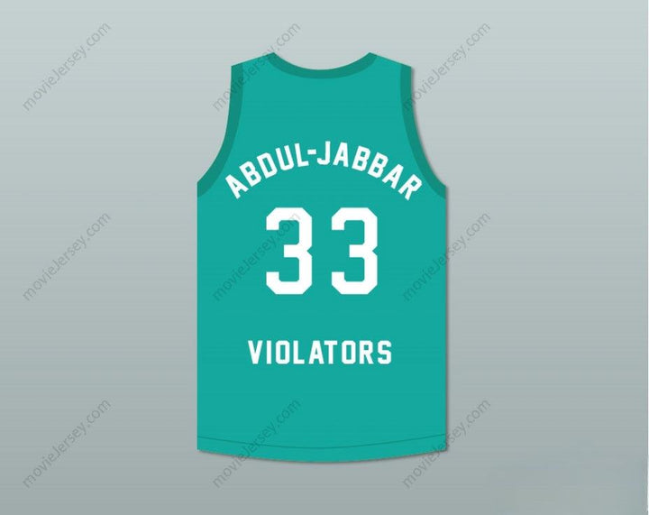 CUSTOM ANY Name Number KAREEM ABDUL-JABBAR 33 VIOLATORS BASKETBALL JERSEY 3RD ANNUAL ROCK N' JOCK B-BALL JAM 1993 Top Stitched S-6XL