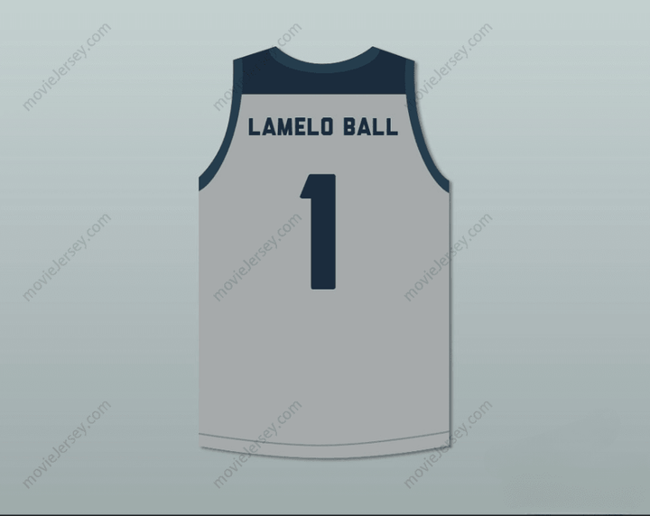 CUSTOM ANY Name Number LAMELO BALL 1   HUSKIES GRAY BASKETBALL JERSEY 92 POINTS Top Stitched S-6XL