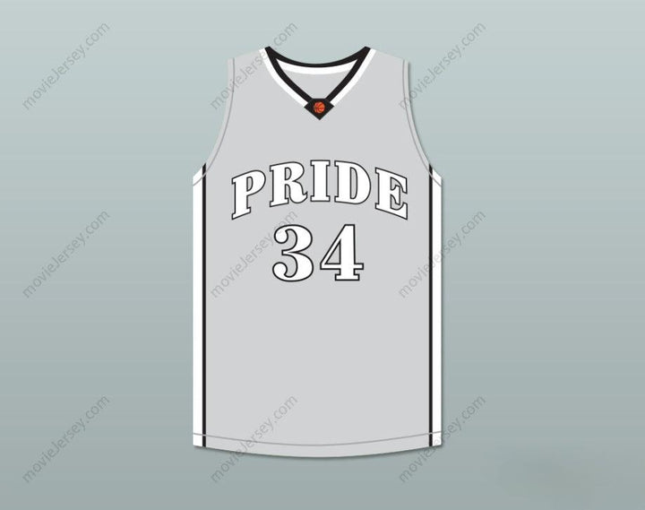 CUSTOM ANY Name Number COLIN KAEPERNICK 34 JOHN H. PITMAN HIGH SCHOOL PRIDE GRAY BASKETBALL JERSEY 1 Top Stitched S-6XL