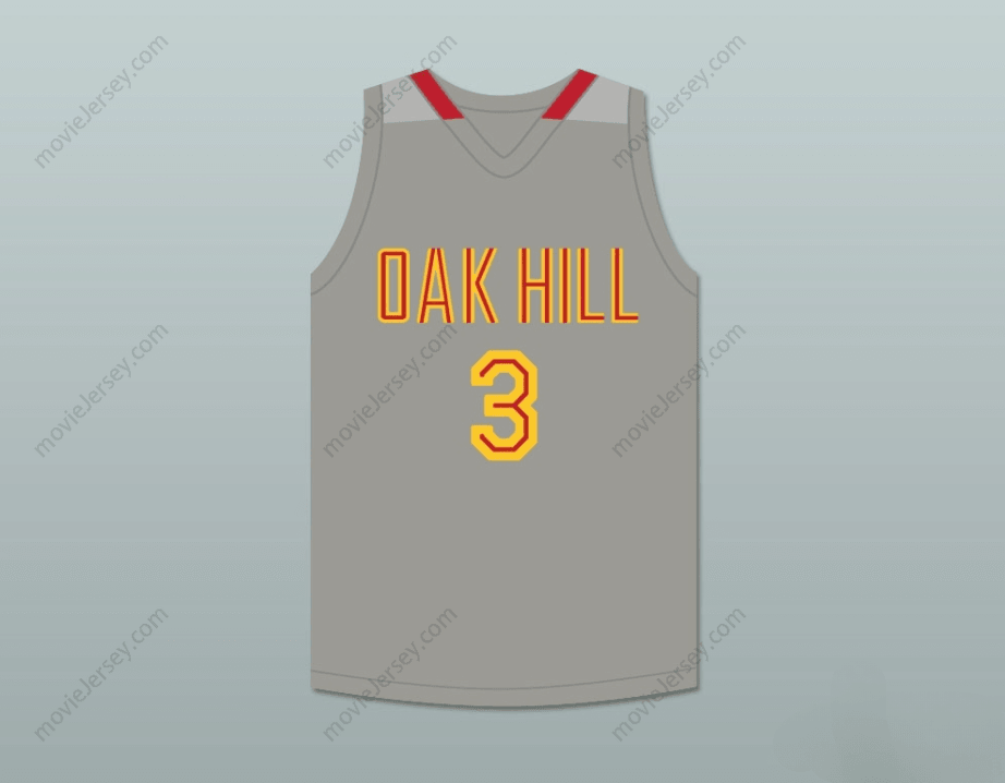 CUSTOM ANY Name Number BRANDON JENNINGS 3 OAK HILL ACADEMY GRAY BASKETBALL JERSEY Top Stitched S-6XL