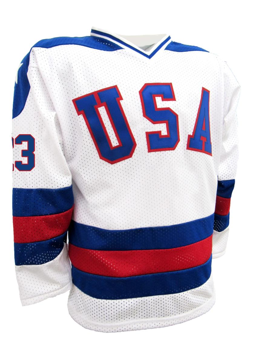 Custom 1980 MIRACLE ON ICE TEAM USA DAVE CHRISTIAN 23 HOCKEY JERSEY