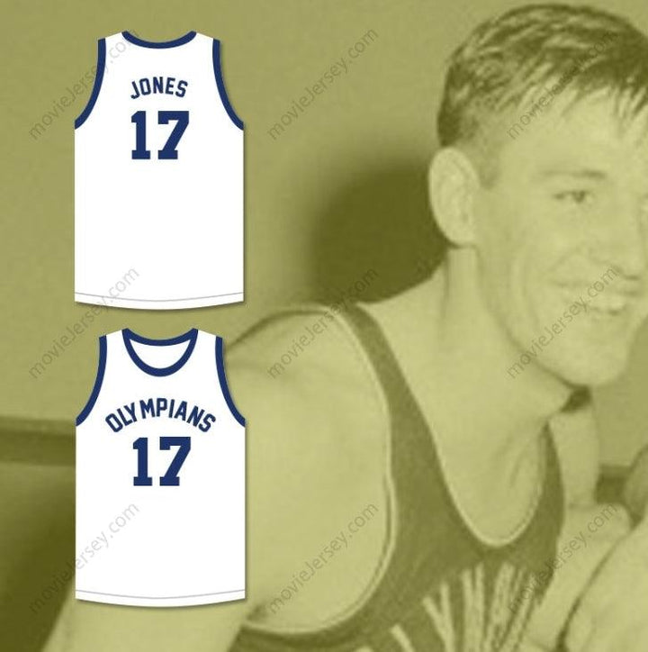 CUSTOM ANY Name Number WALLACE JONES 17  OLYMPIANS RETRO WHITE BASKETBALL JERSEY Top Stitched S-6XL