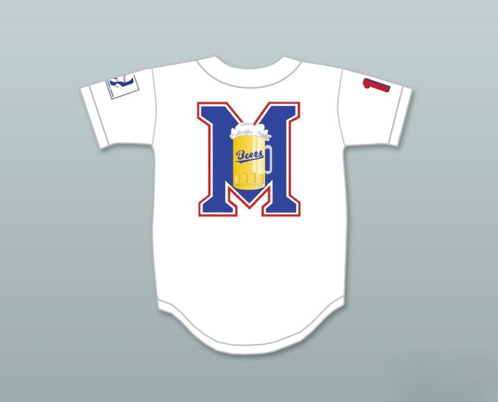 Custom Any Name Number DOUG REMER 17  BEERS LOGO BASEKETBALL WHITE BASEBALL JERSEY Top Stitched S-6XL