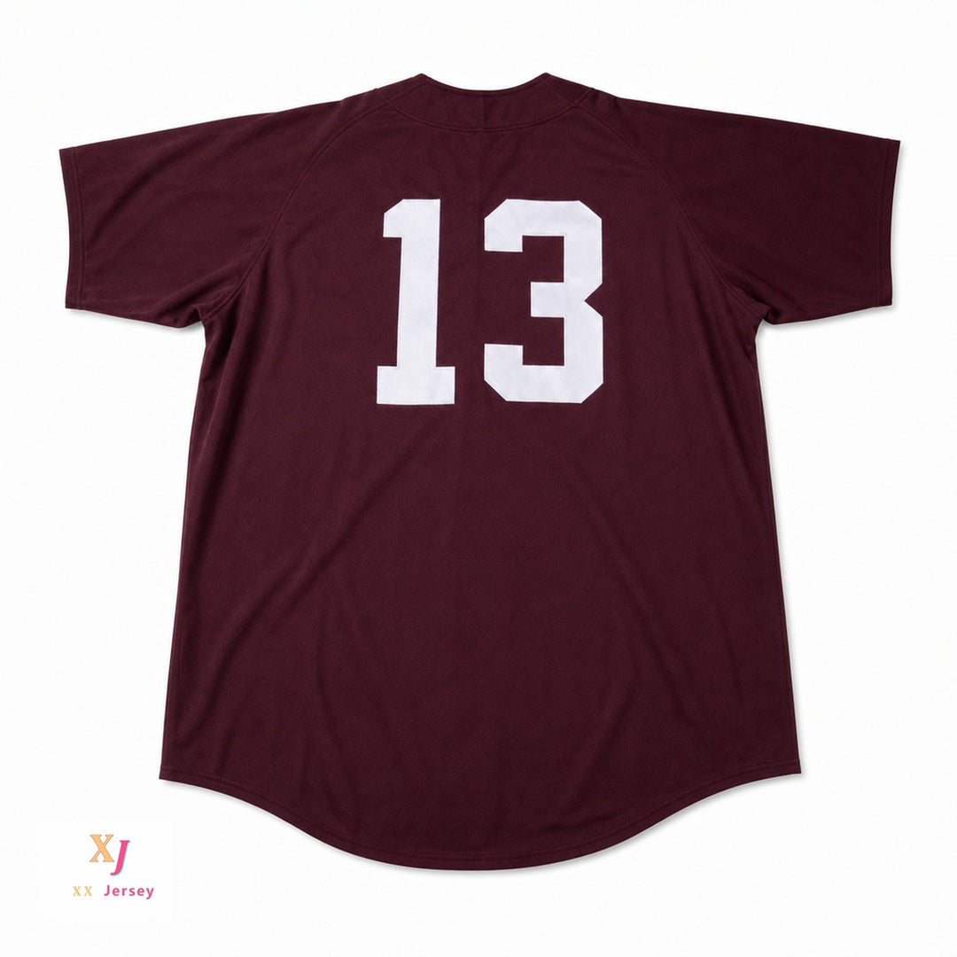 Custom Any Name Number DEREK JETER CENTRAL HIGH SCHOOL MAROON GIANTS BASEBALL JERSEY Top Stitched S-6XL