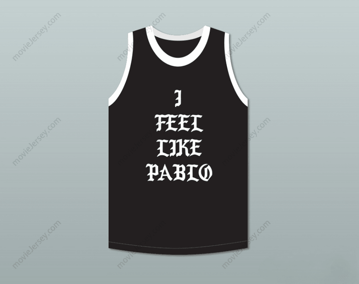CUSTOM ANY Name Number PABLO ESCOBAR I FEEL LIKE PABLO BLACK BASKETBALL JERSEY Top Stitched S-6XL