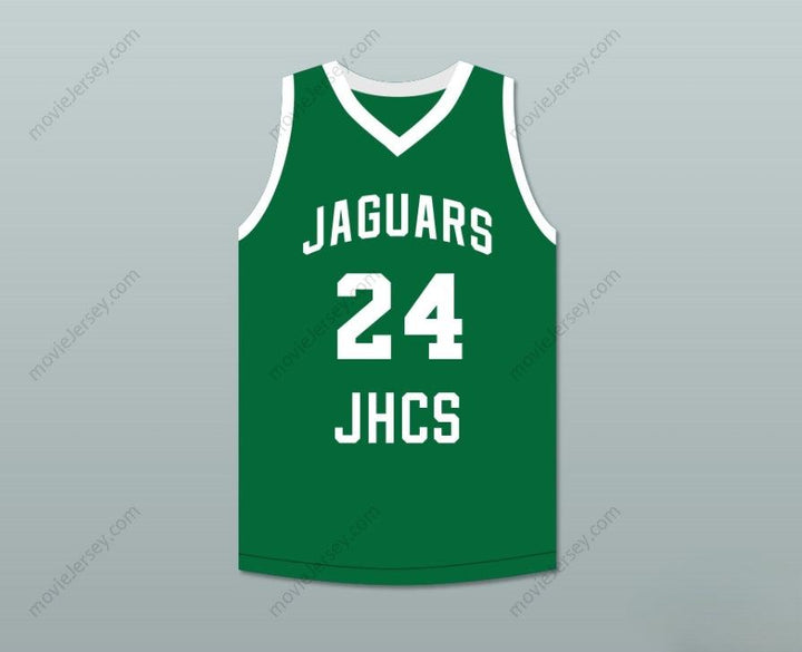 CUSTOM ANY Name Number TACKO FALL 24 JAMIE'S HOUSE CHARTER SCHOOL JAGUARS GREEN BASKETBALL JERSEY 2 Top Stitched S-6XL