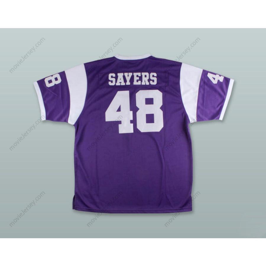 CUSTOM ANY Name Number GALE SAYERS 48 OMAHA CENTRAL HIGH SCHOOL EAGLES PURPLE FOOTBALL JERSEY Top Stitched S-6XL