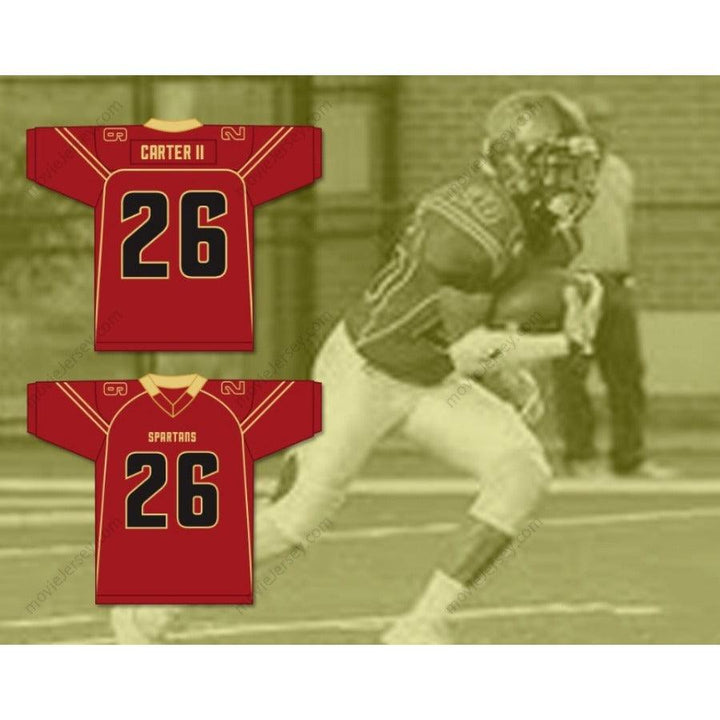 CUSTOM ANY Name Number MICHAEL CARTER II 26 SOUTH PAULDING HIGH SCHOOL SPARTANS Football Jersey Top Stitched S-6XL
