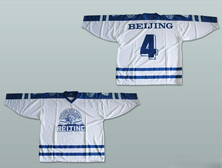 Custom Any Name Number Beijing Friendship Team White Hockey Jersey Any Player or Number Stitched Top Stitched S-6XL