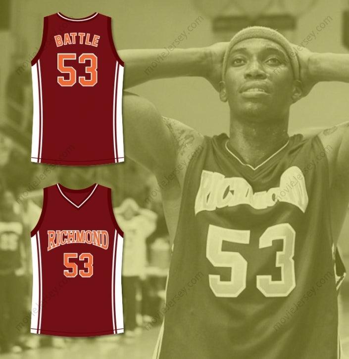 CUSTOM ANY Name Number NANA GBEWONYO JUNIOR BATTLE 53 RICHMOND OILERS HOME BASKETBALL JERSEY COACH CARTER Top Stitched S-6XL