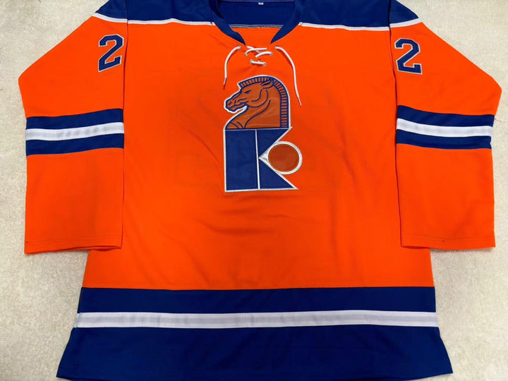 Custom Any Name Number 1973-74 WHA CLAUDE CHARTRE 22 JERSEY KNIGHTS ORANGE HOCKEY JERSEY Top Stitched S-6XL